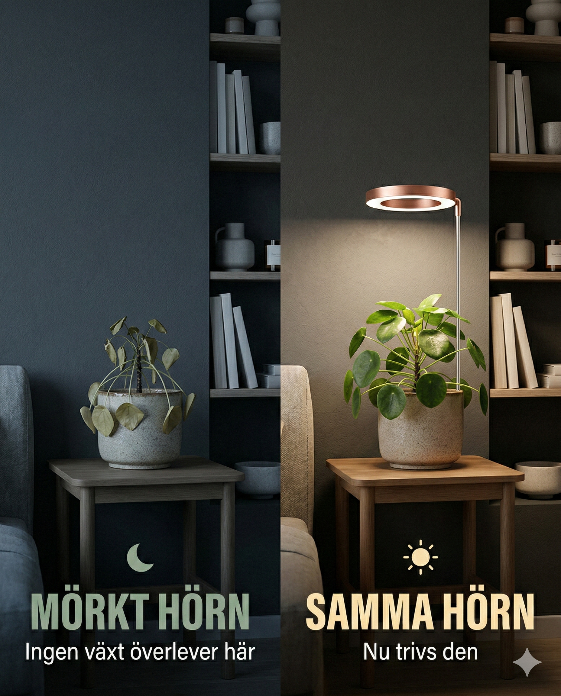 FloraGlow — Växtlampan designad för ditt hem. Byggd för dina växter.