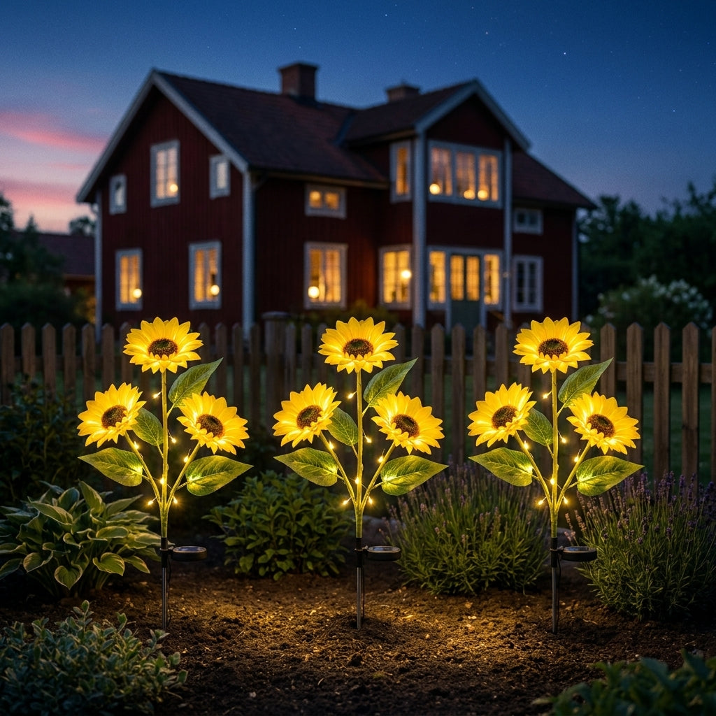 FloraSolros - Solenergidriven Trädgårdslampa