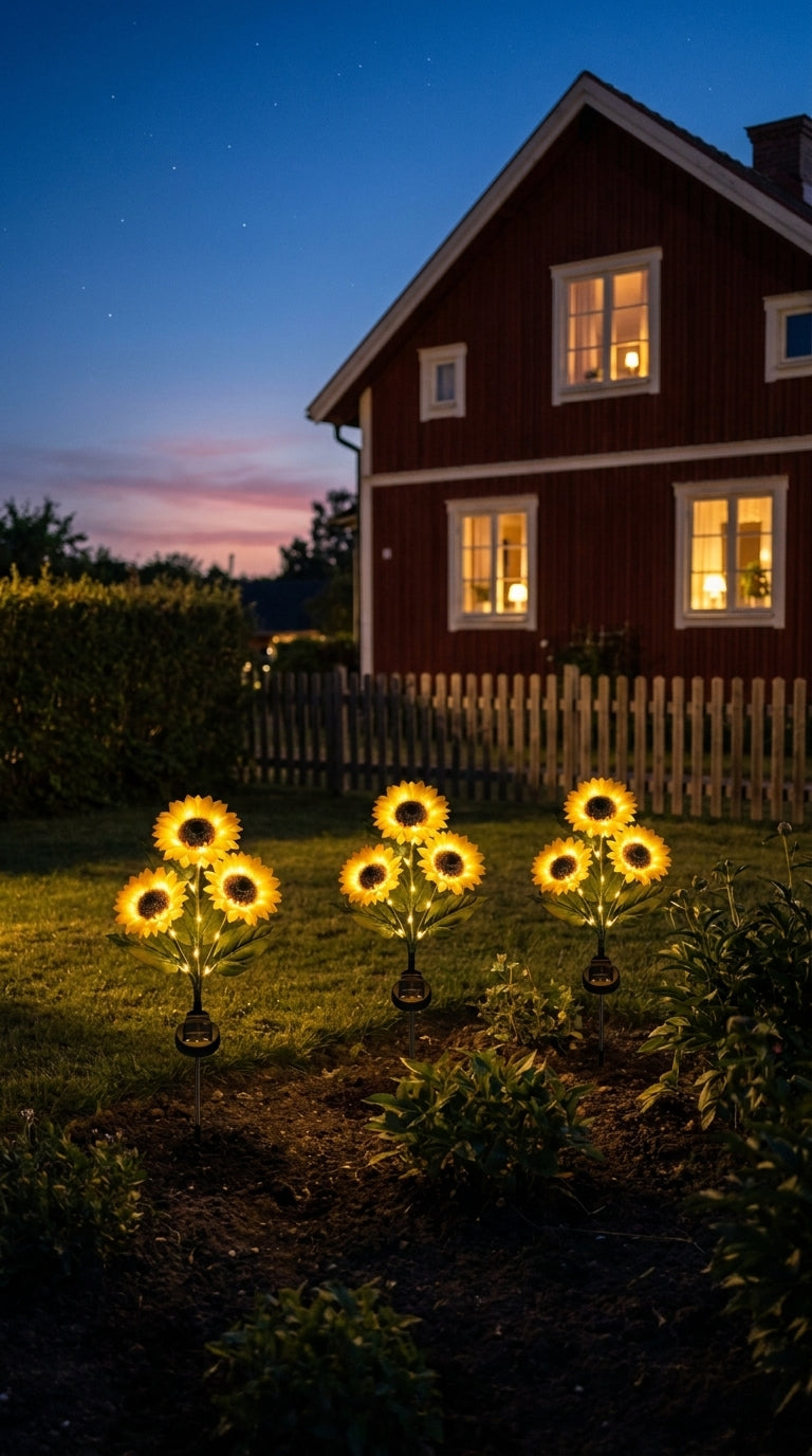 FloraSolros - Solenergidriven Trädgårdslampa